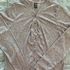 Gray buttoned sweater